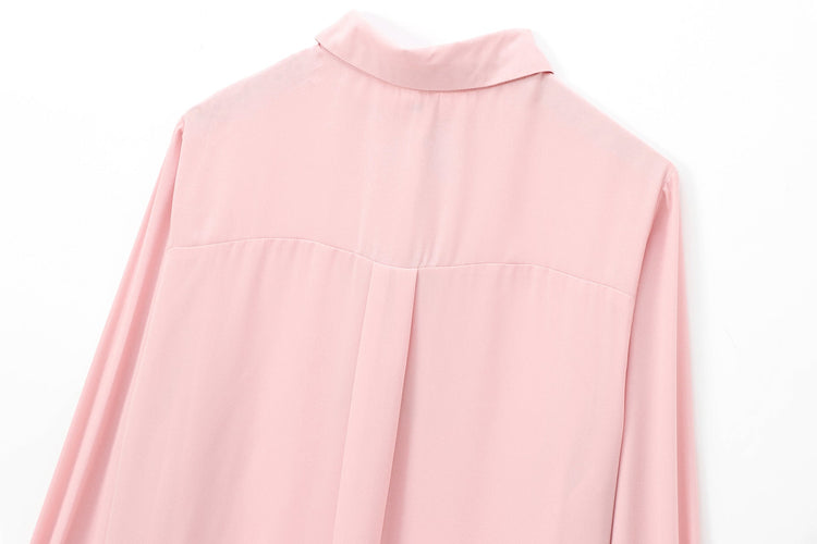 Autumn Beauty Outfit Velvet Bow Decorated Shirt - Rezaro