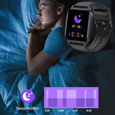 Rezaro Elina Smartwatch featuring a sleek design with a round face and a vibrant display on a stylish band.