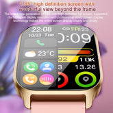 Rezaro Elina Smartwatch with a sleek design, touchscreen display, and adjustable band, showcasing fitness tracking features.