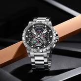Three-Dimensional Hollow Waterproof Luminous Multifunction Quartz Watch - Rezaro