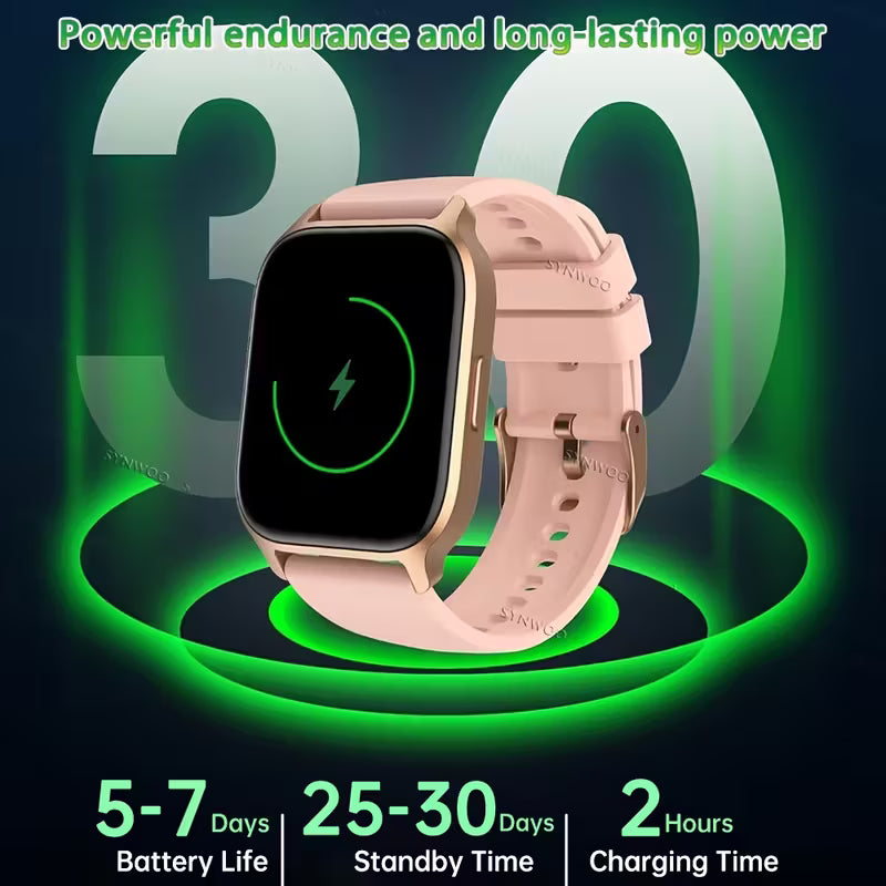 Rezaro Elina Smartwatch featuring a sleek design with a digital display and fitness tracking capabilities.