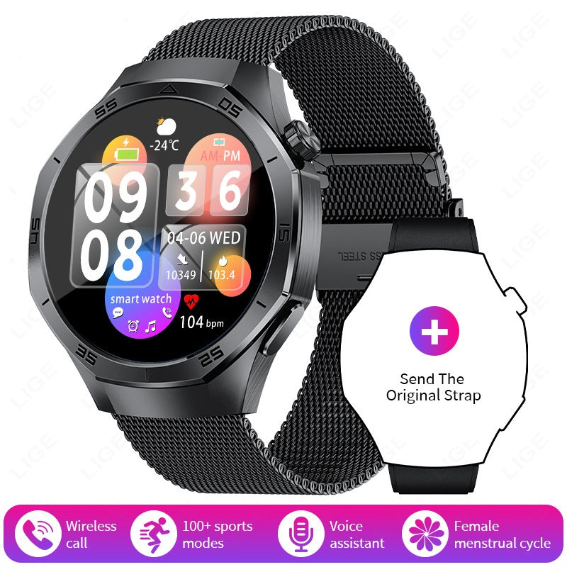 Smart Watch Movement Track Bluetooth Calling Sport Mode Heart Rate Health Monitoring - Rezaro