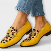 Autumn Strap Low - cut Chunky Heel Small Leather Shoes - Rezaro