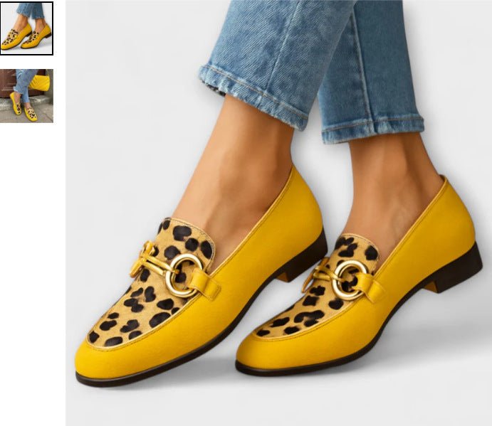 Autumn Strap Low - cut Chunky Heel Small Leather Shoes - Rezaro