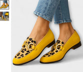 Autumn Strap Low - cut Chunky Heel Small Leather Shoes - Rezaro