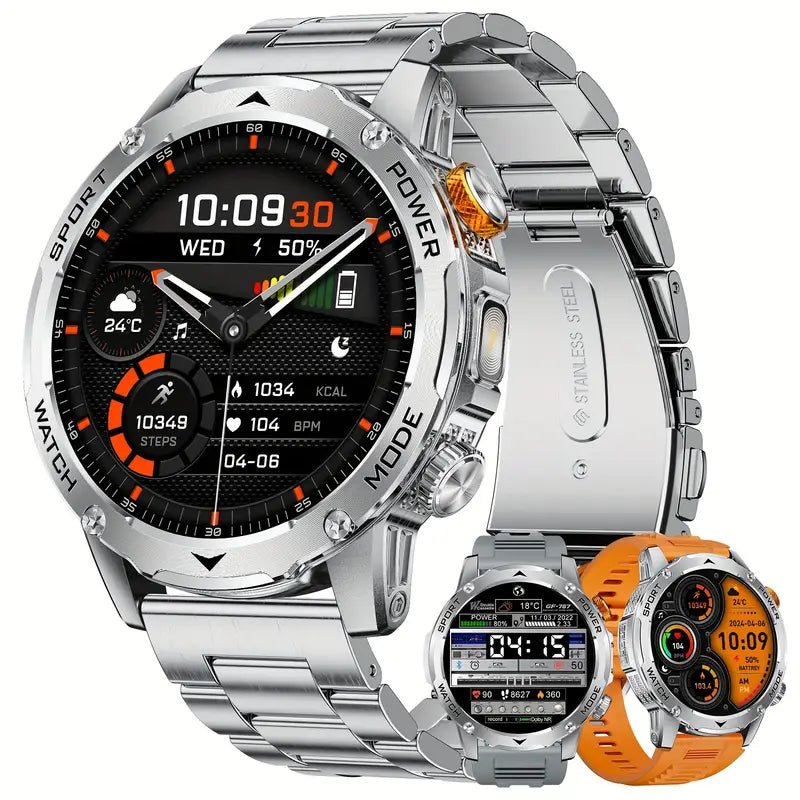 Axton Smart Watch by Rezaro featuring a sleek design and customizable digital display on a black wristband.