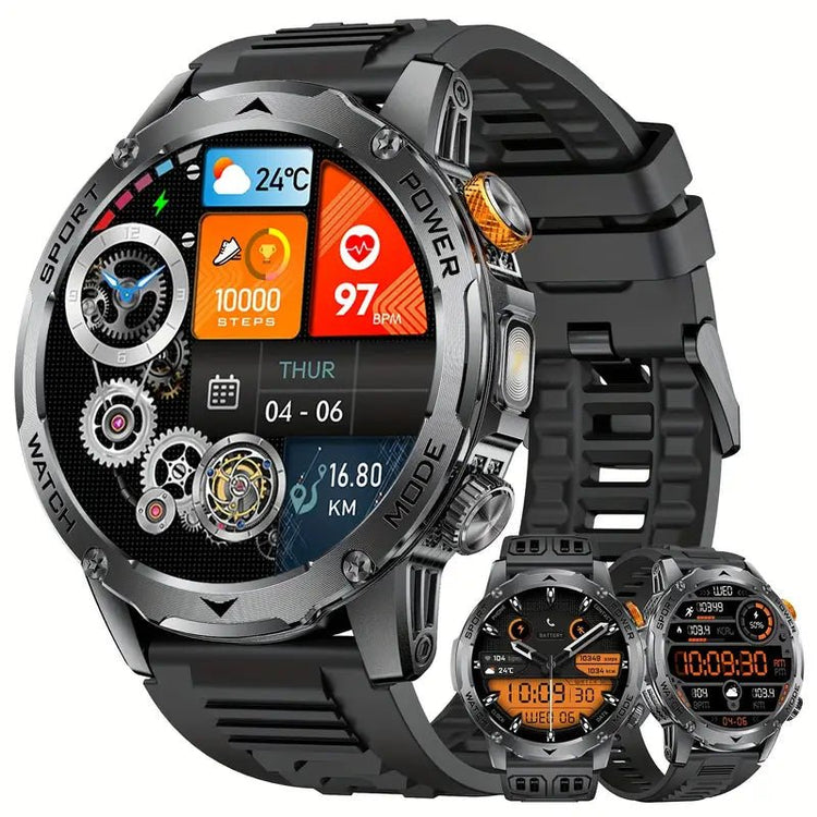 Rezaro Axton Smart Watch with a sleek design, customizable watch face, and fitness tracking features displayed on wrist.