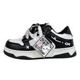 Black And White Board Shoes Women&