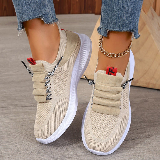 Casual Sneaker Non - slip Wear - resistant Flat Heel Round Toe Running Shoes - Rezaro