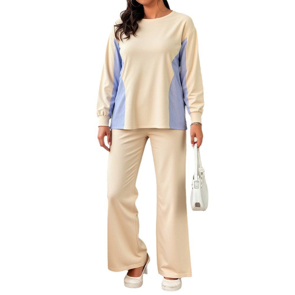 Front Short And Back Long Splicing Design With Pockets Top And Pants Set - Rezaro
