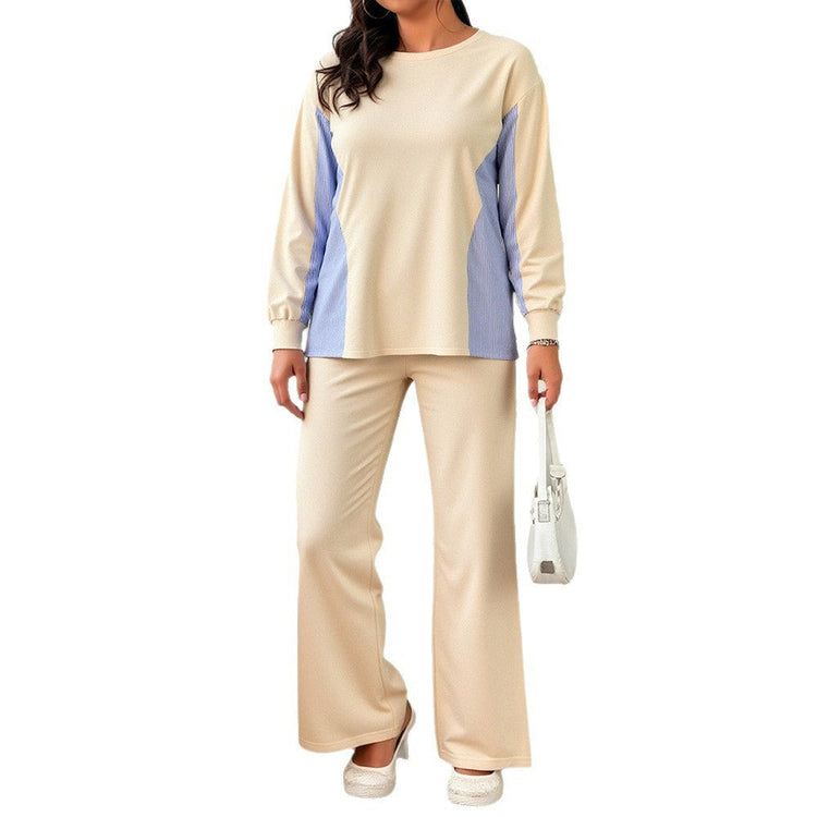 Front Short And Back Long Splicing Design With Pockets Top And Pants Set - Rezaro