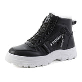 Korean Style Student All - matching Warm High - top Martin Boots - Rezaro