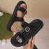 Loafers And Thick - soled Slippers Fashion Buckle Strappy Beach Sandals For Women - Rezaro