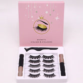 Magnetic Eyelashes Eyeliner Set Long Lasting False Mink Waterproof Eye Lashes Extension Reusable Beauty Makeup Tool - Rezaro