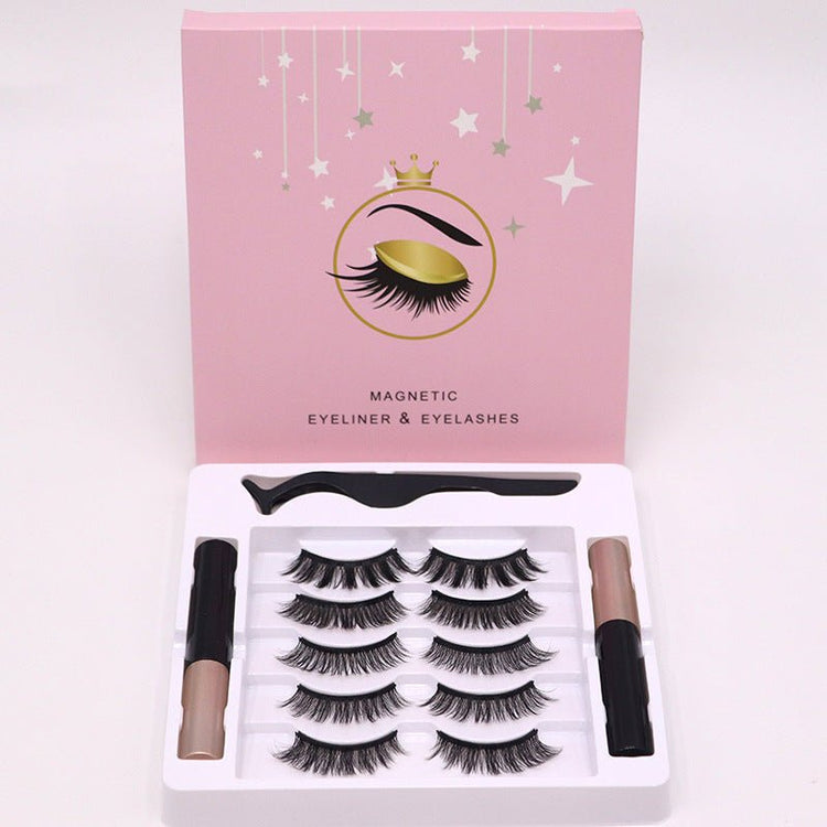 Magnetic Eyelashes Eyeliner Set Long Lasting False Mink Waterproof Eye Lashes Extension Reusable Beauty Makeup Tool - Rezaro