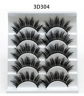Mink False Eyelashes 3D False Eyelashes Five Pairs Of Soft Cotton Stalk Eyelashes - Rezaro
