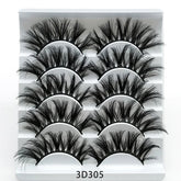 Mink False Eyelashes 3D False Eyelashes Five Pairs Of Soft Cotton Stalk Eyelashes - Rezaro