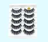 Mink False Eyelashes 3D False Eyelashes Five Pairs Of Soft Cotton Stalk Eyelashes - Rezaro
