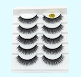 Mink False Eyelashes 3D False Eyelashes Five Pairs Of Soft Cotton Stalk Eyelashes - Rezaro