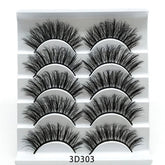 Mink False Eyelashes 3D False Eyelashes Five Pairs Of Soft Cotton Stalk Eyelashes - Rezaro