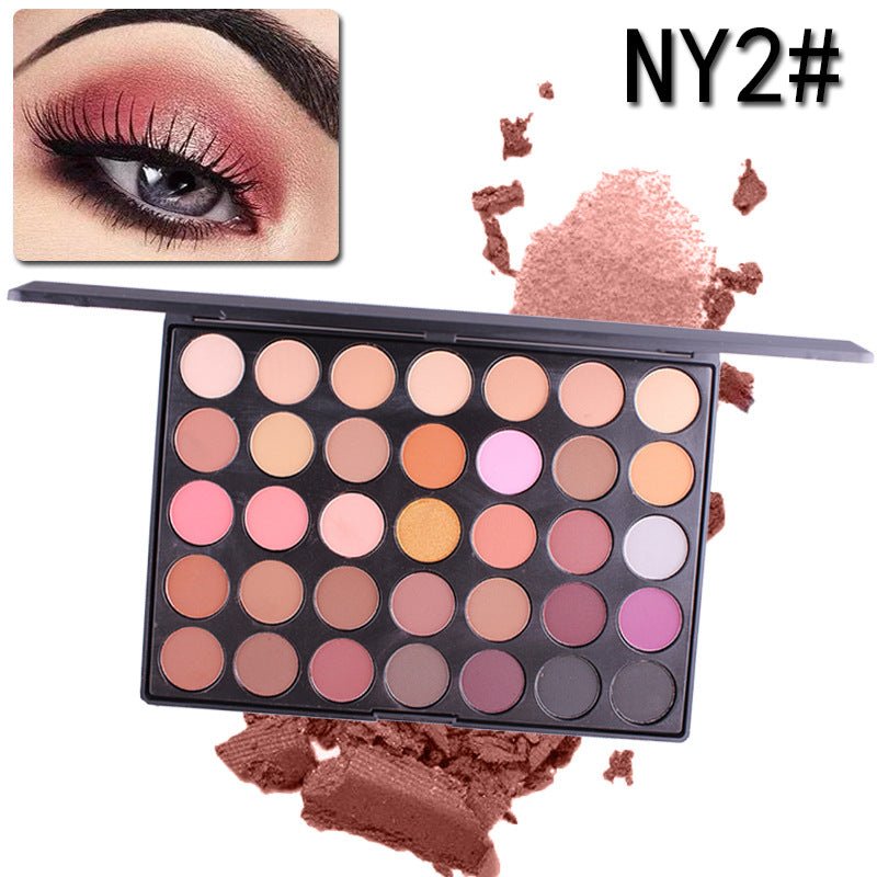 New 35 Colors of Shimmer Matte Shadow Eyeshadow Palette - The Palette B - Rezaro