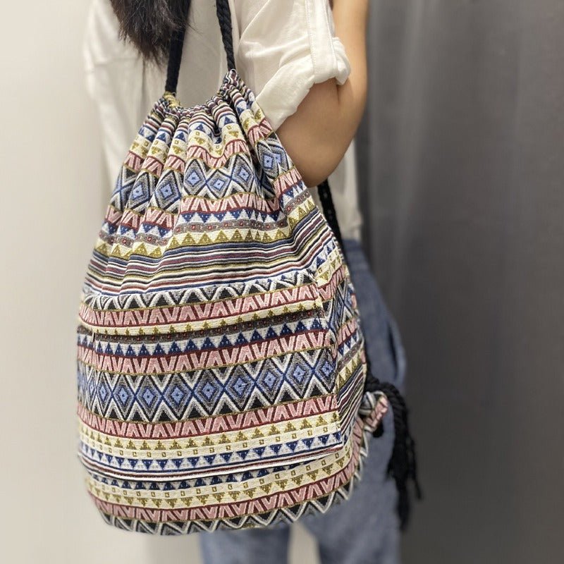 Original Simplicity Lightweight Light Ethnic Literary Style Backpack - Rezaro