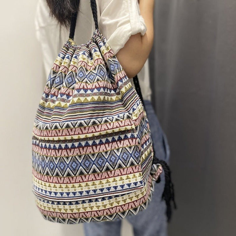 Original Simplicity Lightweight Light Ethnic Literary Style Backpack - Rezaro