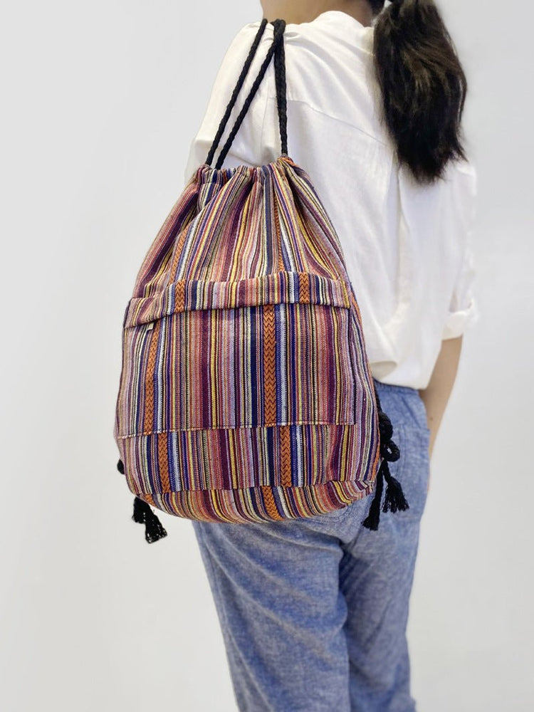 Original Simplicity Lightweight Light Ethnic Literary Style Backpack - Rezaro