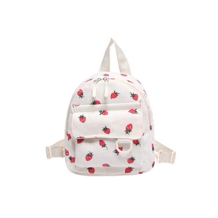 Retro Corduroy Backpack Women&