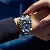 Steel Belt Tonneau Quartz Luminous Men&