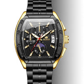 Steel Belt Tonneau Quartz Luminous Men&