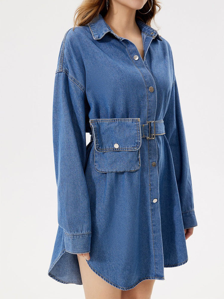 Stylish Casual Versatile Tie - waist Backless Multi - wear Baggy Shirt - Rezaro