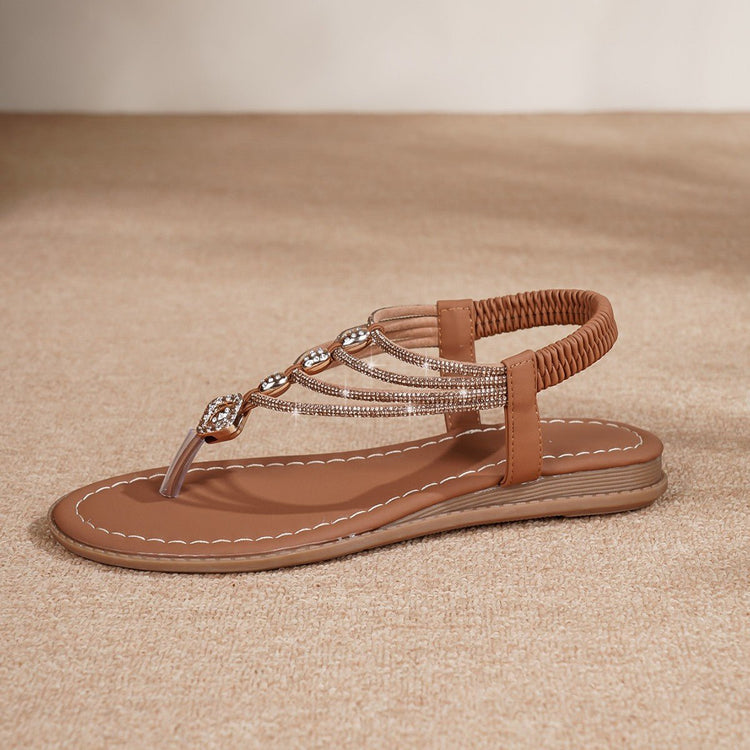 Summer New European And American Fashion Retro Rhinestone Sandals - Rezaro