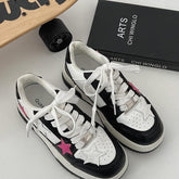 Women Korean Style Round Toe High - end Versatile Low - top Sneakers - Rezaro
