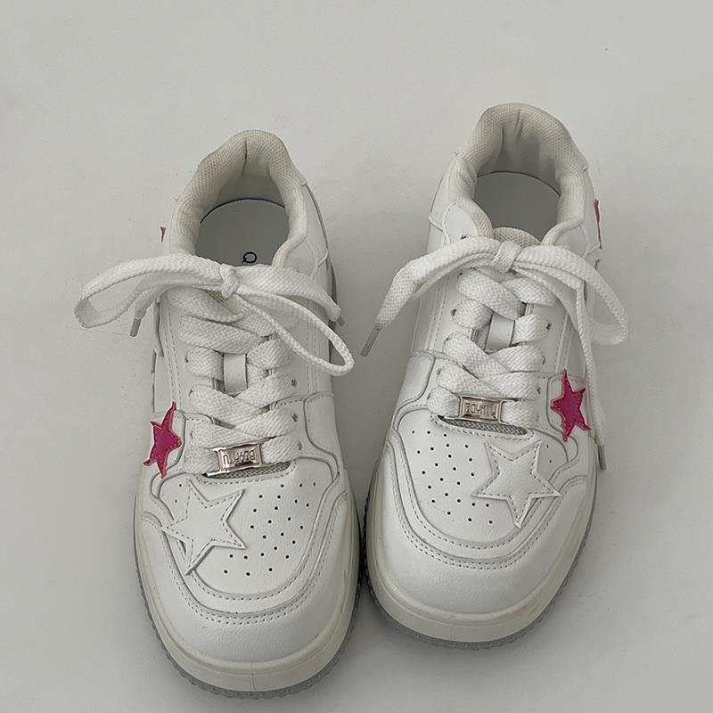 Women Korean Style Round Toe High - end Versatile Low - top Sneakers - Rezaro