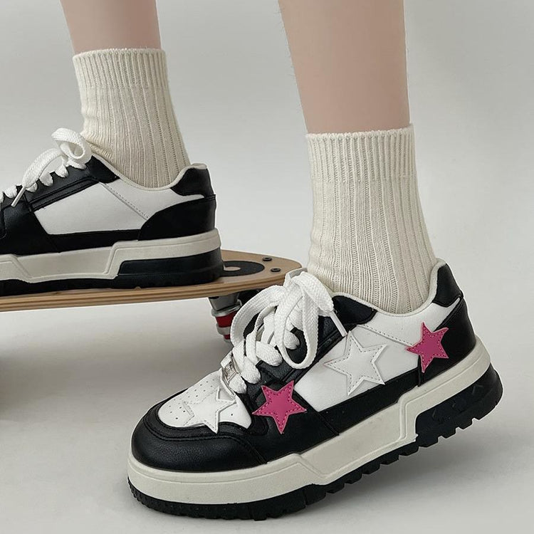Women Korean Style Round Toe High - end Versatile Low - top Sneakers - Rezaro